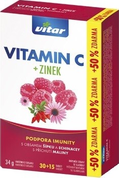 VITAR Vitamin C+zinek+echinacea+šípek tbl.30+15
