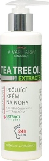 VIVAPHARM Tea Tree Oil pečující krém na nohy 200ml