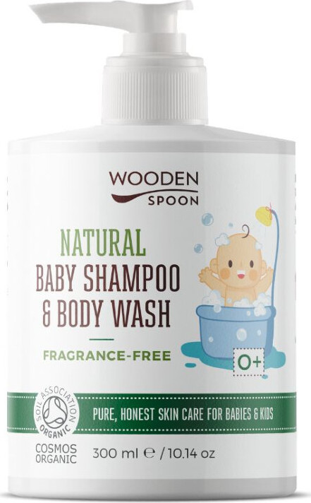 WoodenSpoon Dětský sprchový gel a šampon 2v1 bez parfemace 300ml