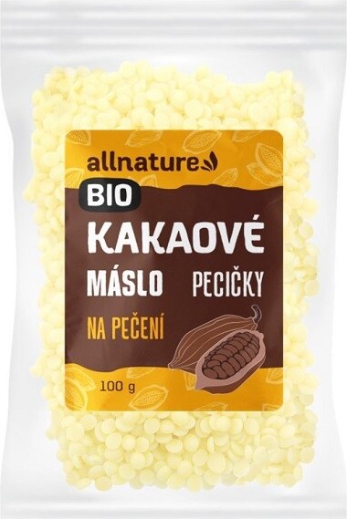 Allnature Kakaové máslo pecičky BIO 100g