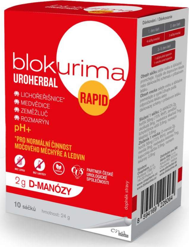 Blokurima Uroherbal Rapid 2g D-manózy sáčky 10x2.3g