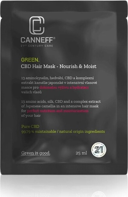 Canneff Green CBD Hair Mask regenerační a hydratační 25 ml
