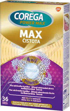 Corega Power Max čistící tablety Max Čistota 36ks