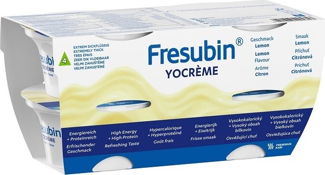 FRESUBIN YOCREME PŘÍCHUŤ CITRÓNOVÁ POR SOL 4X200G