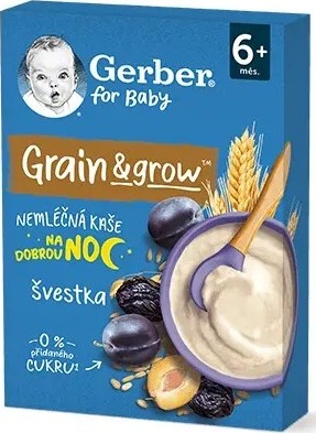 Gerber Nemléčná kaše na dobrou noc švestka 200g 6M+