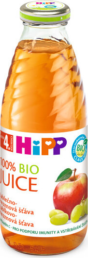 HiPP 100% Jablečno-hroznová štáva BIO 4m 500ml