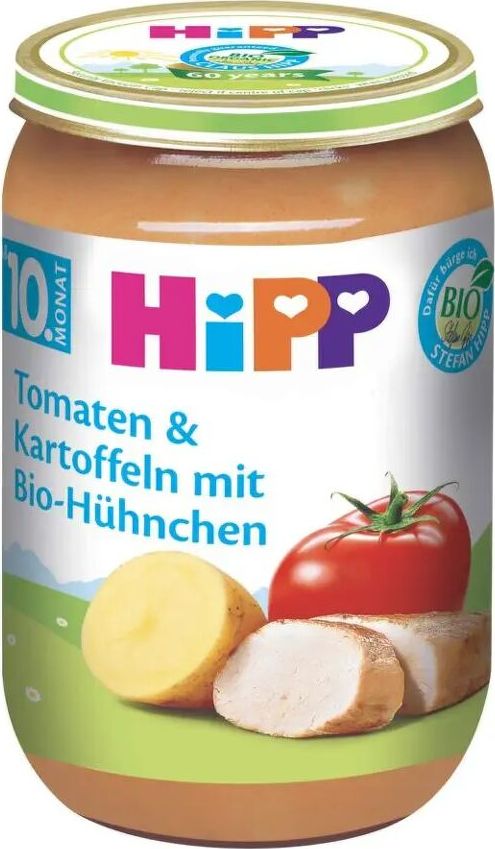 HiPP Rajčata a brambory s kuřecím masem BIO 10m 220g