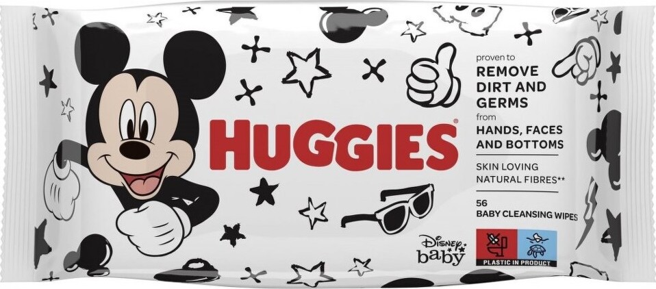 HUGGIES Mickey Mouse vlhčené ubrousky 56ks