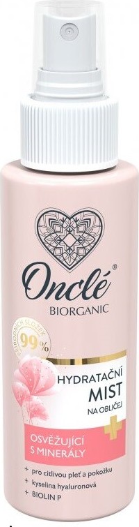 Hydratační mist na obličej ONCLÉ BIORGANIC 100 ml