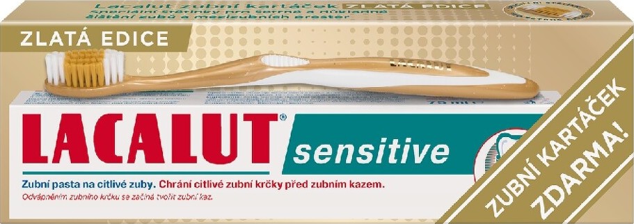 Lacalut Sensitive zubní pasta 75ml ZLATÁ EDICE