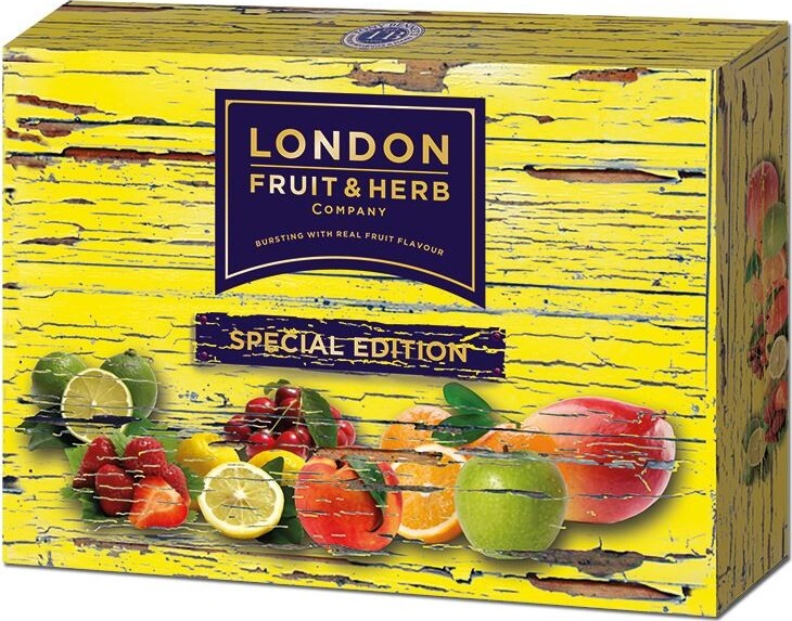 London fruit and herbs Čaj Special edition pack yellow směs ovocných čajů žlutý box 30 sáčků