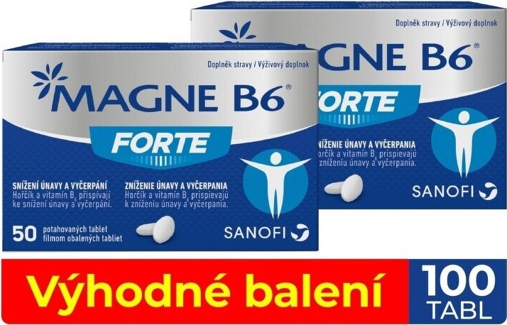 Magne B6 Forte 50 tablet - balení 2 ks