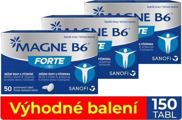 Magne B6 Forte 50 tablet - balení 3 ks