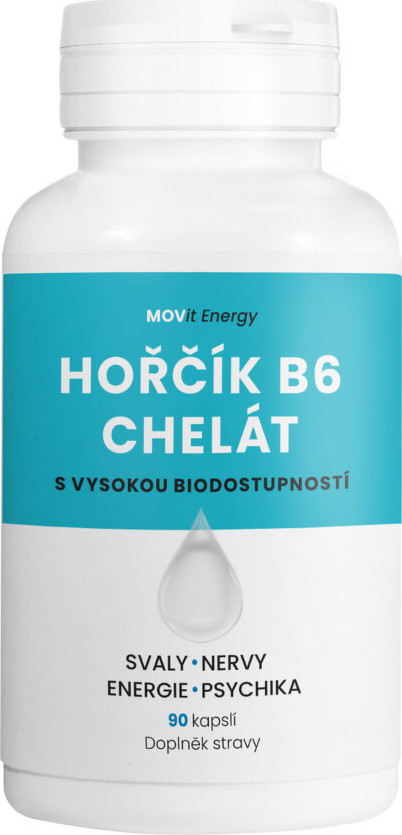 MOVit Hořčík B6 Chelát 100 mg 90 kapslí