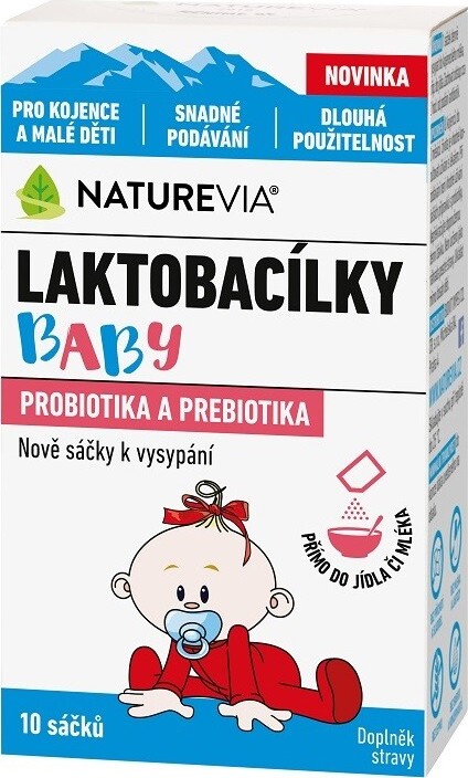 NatureVia Laktobacílky baby 10 sáčků