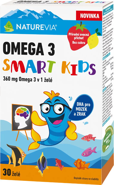 Naturevia Omega 3 Smart Kids 30 želé