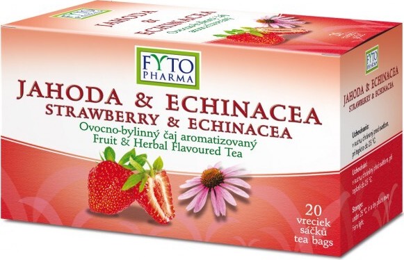 Ovocno-bylinný čaj Jahoda +Echin. 20x2g Fytopharma