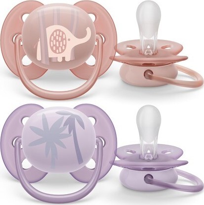 Philips Avent Ultrasoft Deco pro holčičky Růžová 2 ks