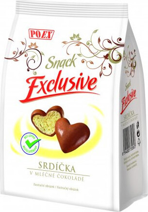 Poex Srdíčka v mléčné čokoládě 90g