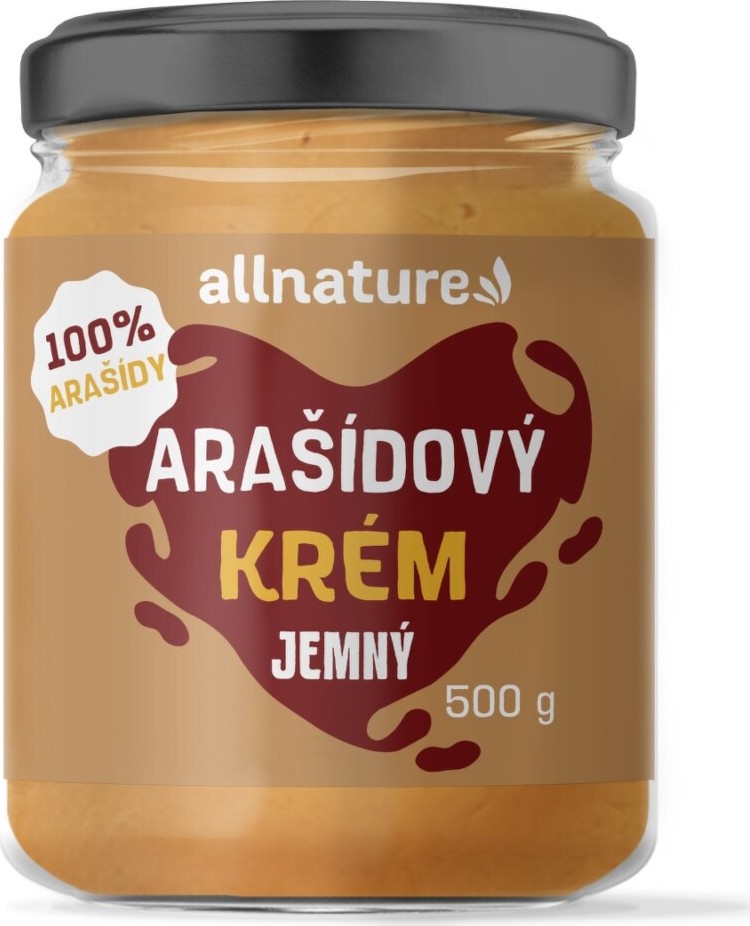 Allnature Arašídový krém jemný 500g