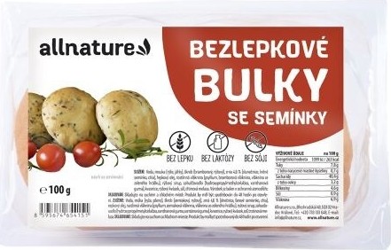 Allnature Bezlepkové bulky se semínky 100g