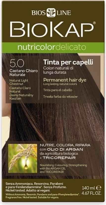 BIOKAP Barva na vlasy 5.0 kaštanová přírodní světlá 140ml