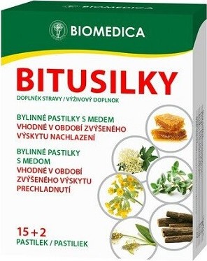 Bitusilky bylinné pastilky s medem 15+2 ks