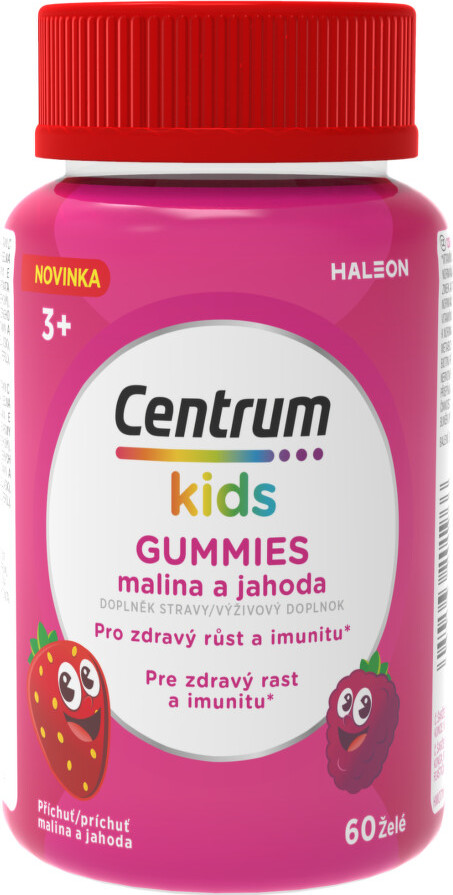 Centrum Kids Gummies malina a jahoda želé 60ks