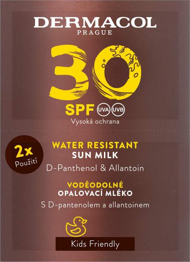 Dermacol Opalovací mléko voděodolné SPF30 2x15ml