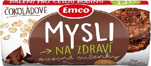 Emco Ovesné sušenky čokoládové 150 g