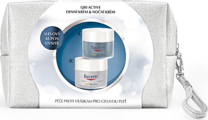 Eucerin Q10 Active Vyhlazující denní krém 50 ml + regenerační noční krém 50 ml dárková sada