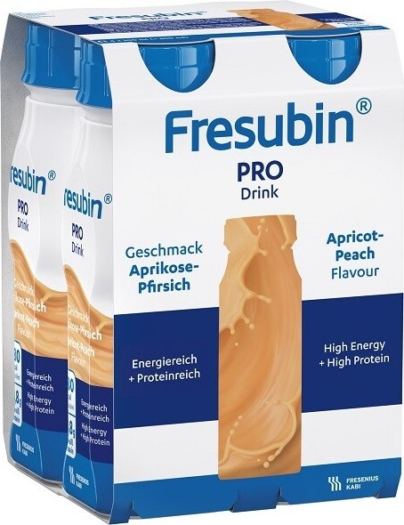 FRESUBIN PRO DRINK PŘÍCHUŤ MERUŇKOVO-BROSKVOVÁ POR POR SOL 4X200ML