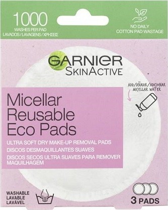 Garnier Znovupoužitelné Eco odličovací tampony 3ks