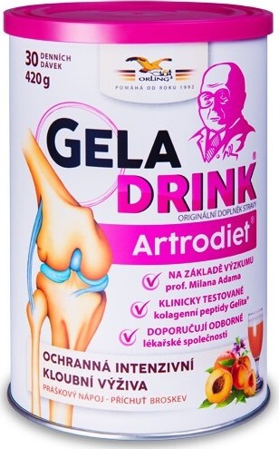 Geladrink Artrodiet práškový nápoj broskev 420g