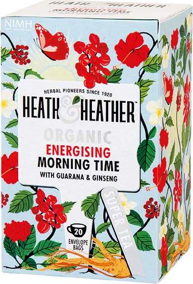 Heath & Heather Organic Morning Time Guarana & Ginseng 20 sáčků