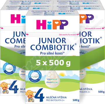 HiPP 4 Junior Combiotik mléčná výživa 2+r 5x500g