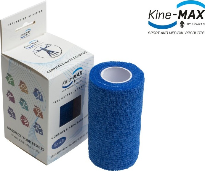 KineMAX Cohesive elastické samofixační 10cmx4.5m modré