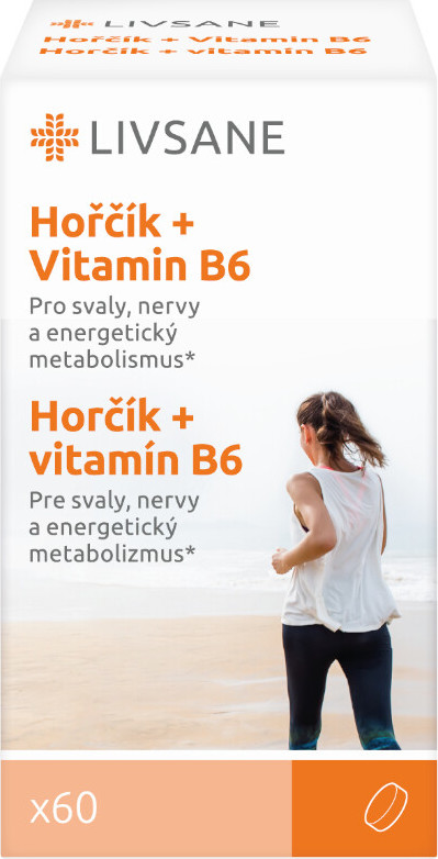 LIVSANE Hořčík + Vitamin B6 tablety 60ks