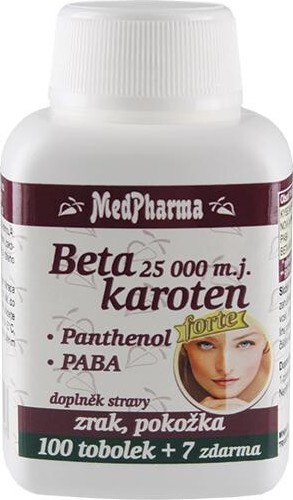 MedPharma Beta karot.25 000 m.j.Pant.+PABA tob.107