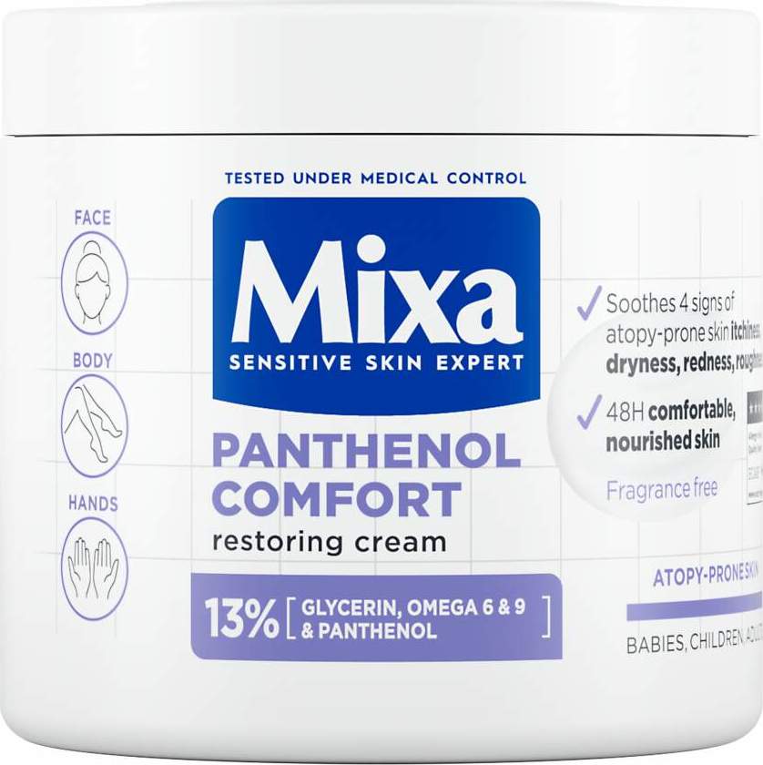 Mixa Panthenol Comfort Restoring Cream obnovující tělový krém pro pokožku se sklonem k atopii 400 ml
