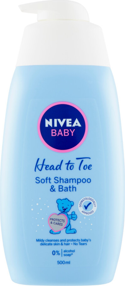 NIVEA Baby šamp.a pěna do koupele 2v1 500ml