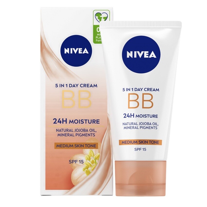 Nivea BB Cream zkrášlující hydratační krém 5v1 tmavý tón pleti 50 ml