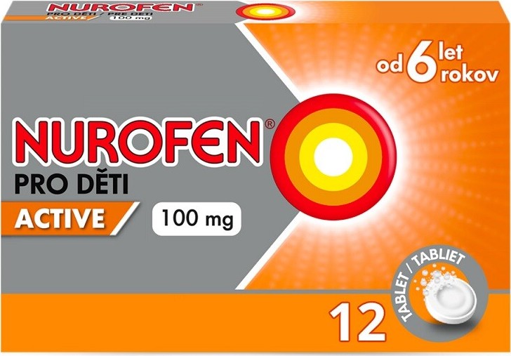 NUROFEN PRO DĚTI ACTIVE 100MG POR TBL DIS 12