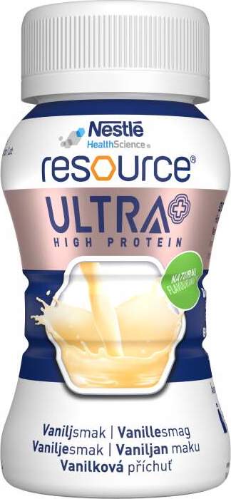 RESOURCE ULTRA + HIGH PROTEIN VANILKOVÁ PŘÍCHUŤ POR SOL 4X125ML