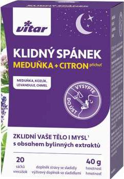 Vitar Klidný spánek meduňka+citron 20x2g