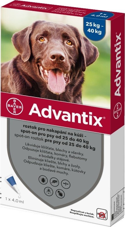 Advantix pro psy nad 25kg-40kg spot-on a.u.v.1x4ml