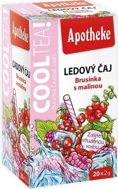 Apotheke CoolTea Brusinka s malinou čaj 20x2g