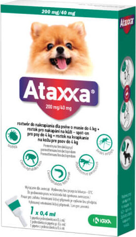 Ataxxa pro psy do 4kg spot-on 1x0.4ml