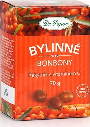 Dr.Popov Bonbony Rakytník s vitamínem C 70g