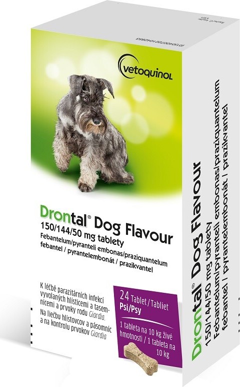 Drontal Dog Flavour 150/144/50mg pro psy 24 tablet